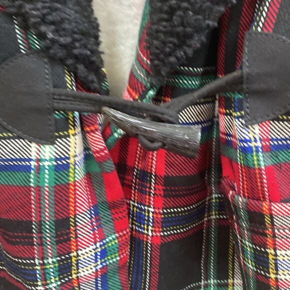 Lauren Ralph Lauren women’s Large long sleeve plaid fleece collar jacket - Picture 2 of 5